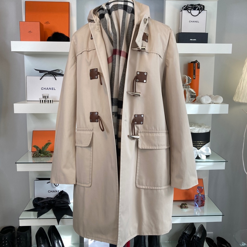MICHAEL Michael Kors Beige Trench Coat with Toggle Closures